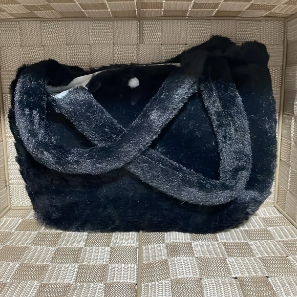 Sanrio black fuzzy 7x10” shoulder purse. New, no tags. - Picture 3 of 4